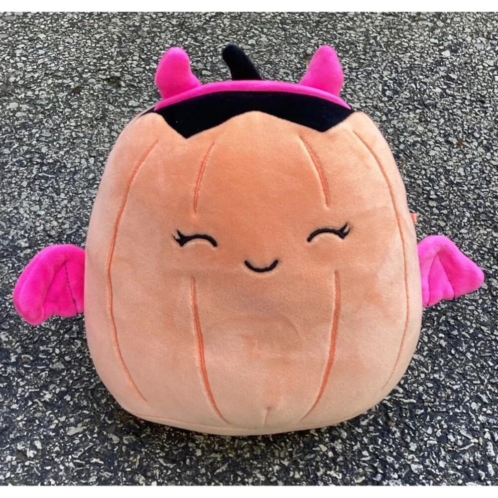 Squishmallows Original 8" Margie Pumpkin in Pink Devil Costume Halloween Toy